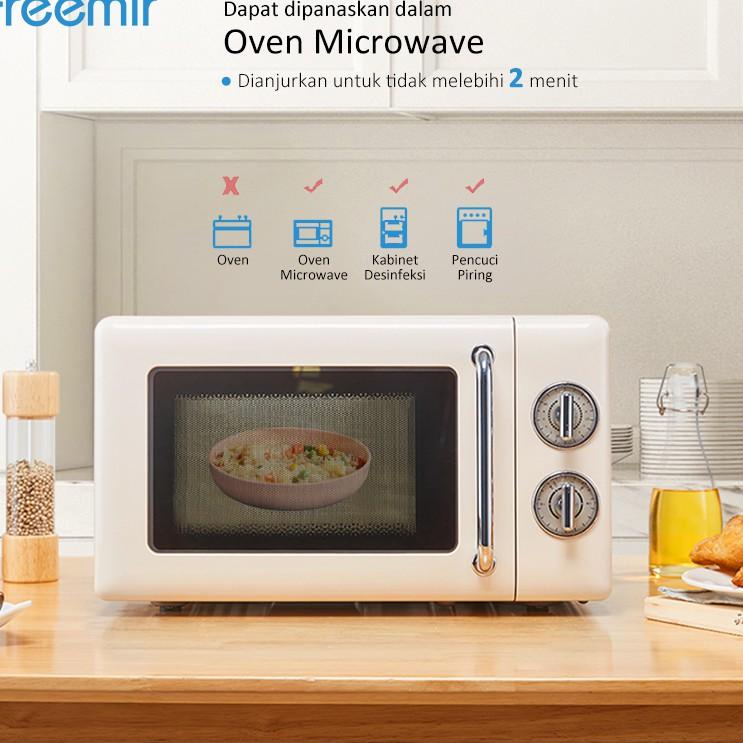 ❤️8.8 Brands Festival❤️ freemir Piring (4 IN 1) Wheatstraw Round Plate Dish BPA free Warna Warni set