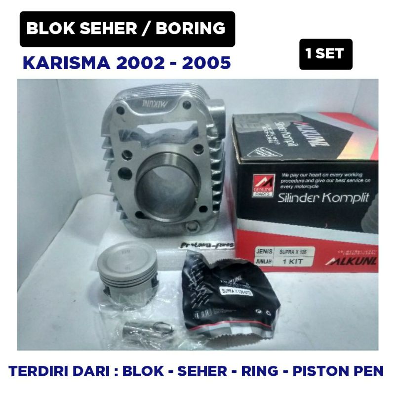 Blok Seher boring Karisma 2002 2003 2004 2005 / Blok Seher boring Ring Piston Pen / 1 Set / Mikuni