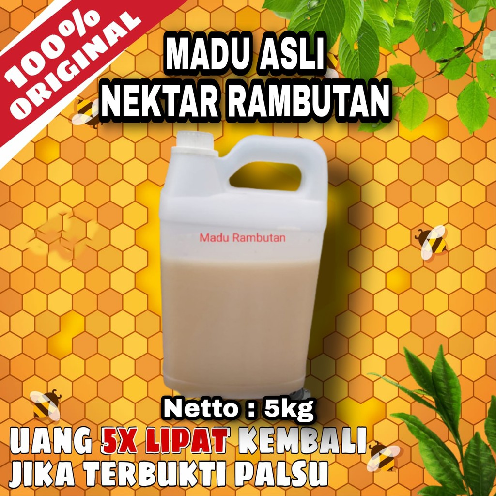 

Madu asli nektar rambutan 5kg 100% Original