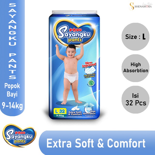 Sayangku Pants Popok Bayi  L 32  (9 -14 kg)