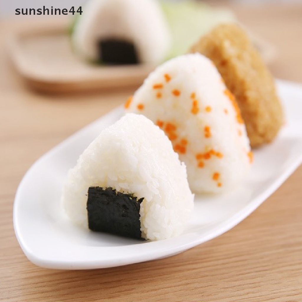 Sunshine 1 set / 3 Pcs Cetakan sushi DIY Bentuk Segitiga