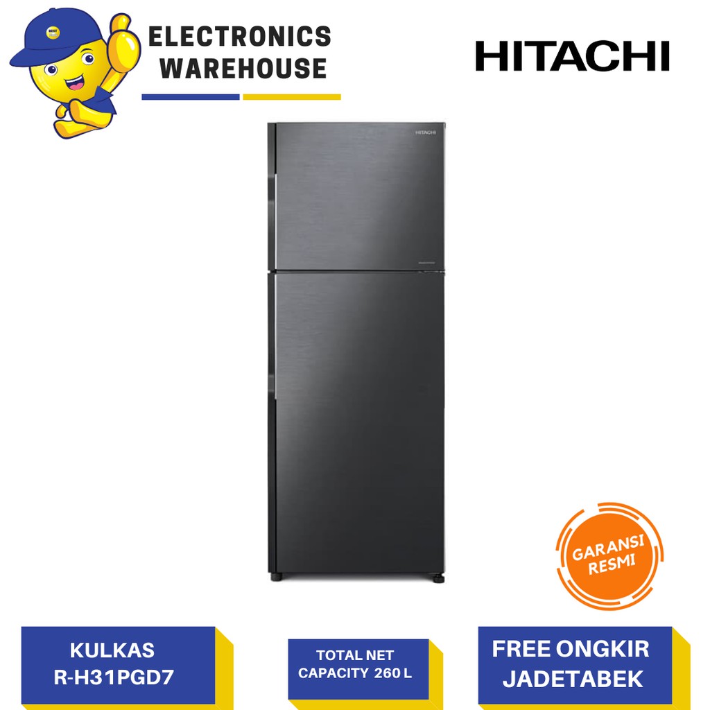 HITACHI KULKAS 2 PINTU RH31PGD7 - Refrigerator 260 L RH  