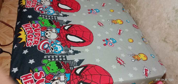 Bahan Kain Sprei Katun Lokal Cvc Motif Marvel Mv Superhero Spiderman Lucu Untuk Anak