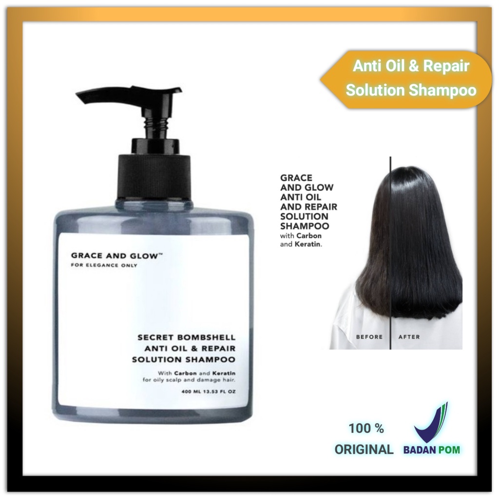 Grace &amp; Glow Secret Bombshell Anti Oil and Repair Shampoo - Amethyst Anti Dandruff Shampoo 400ml