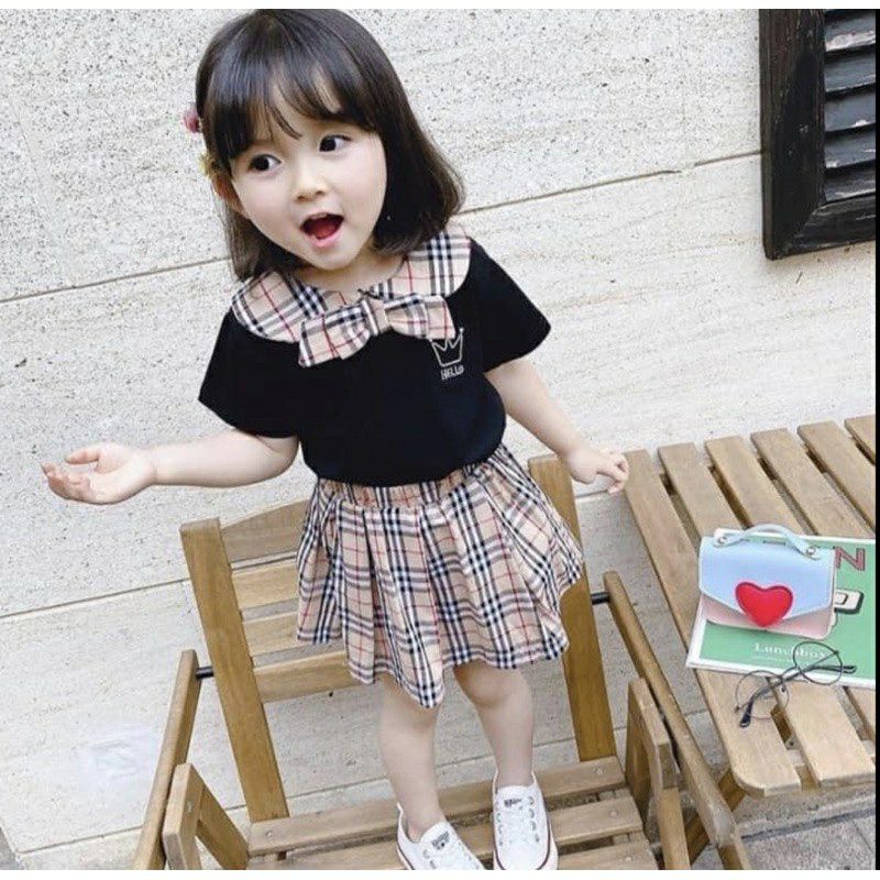 Setelan Rok Anak 1-5 Tahun Rok dasi  Setelan Baju Perempuan