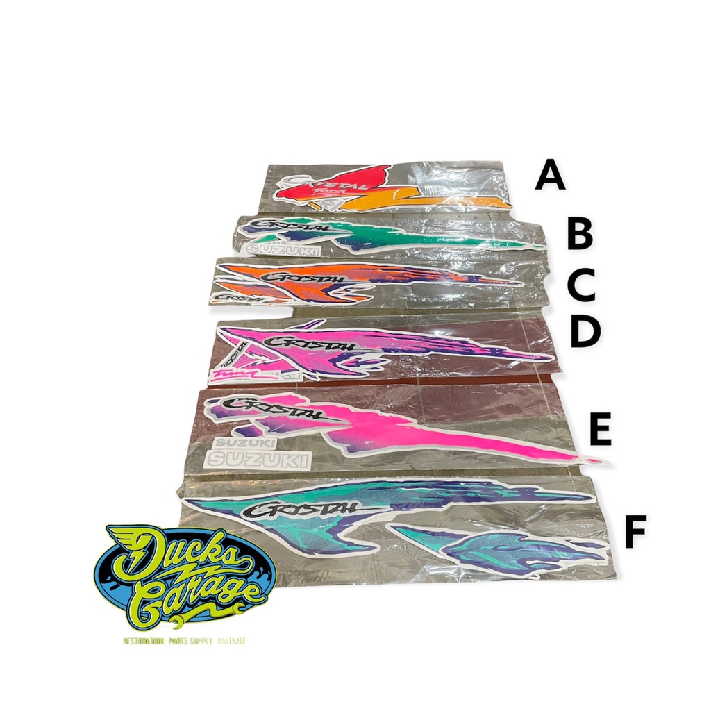 striping sticker stiker list body suzuki crystal cristal two tone