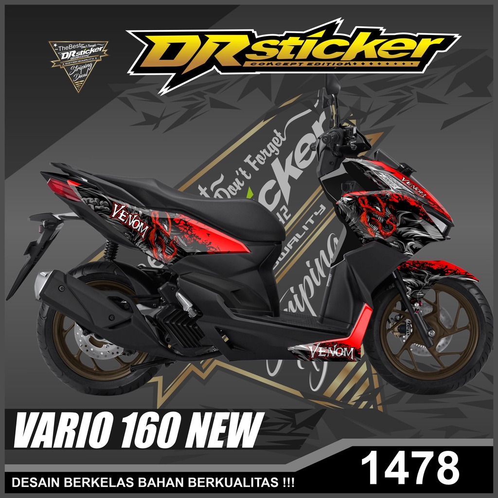 Dekal Sticker VARIO NEW 160 Full Body Stiker Skotlet VARIO Desain Venom Stiker full body VARIO NEW 1