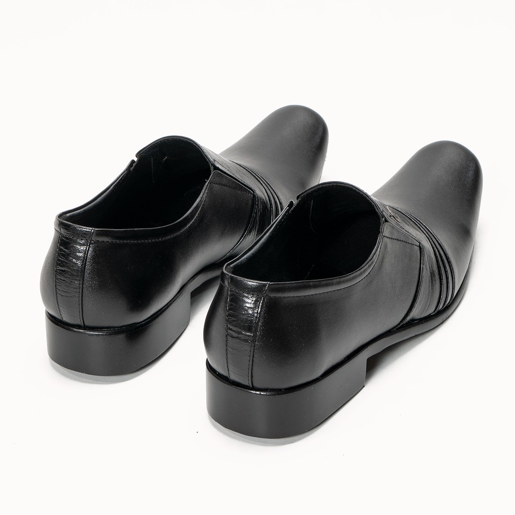 Sepatu Pantofel Pria Formal Kulit Asli Hand Made Model Slip On 073HT Outsole Rubber Anti Slip