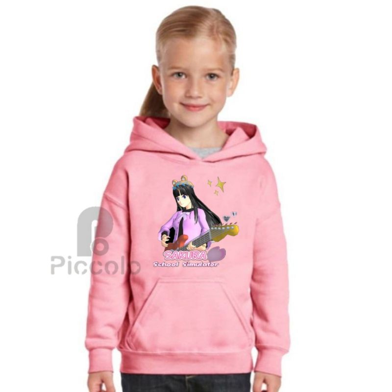 jaket hoodie anak motif gaming sakura sakura school simulator terbaru