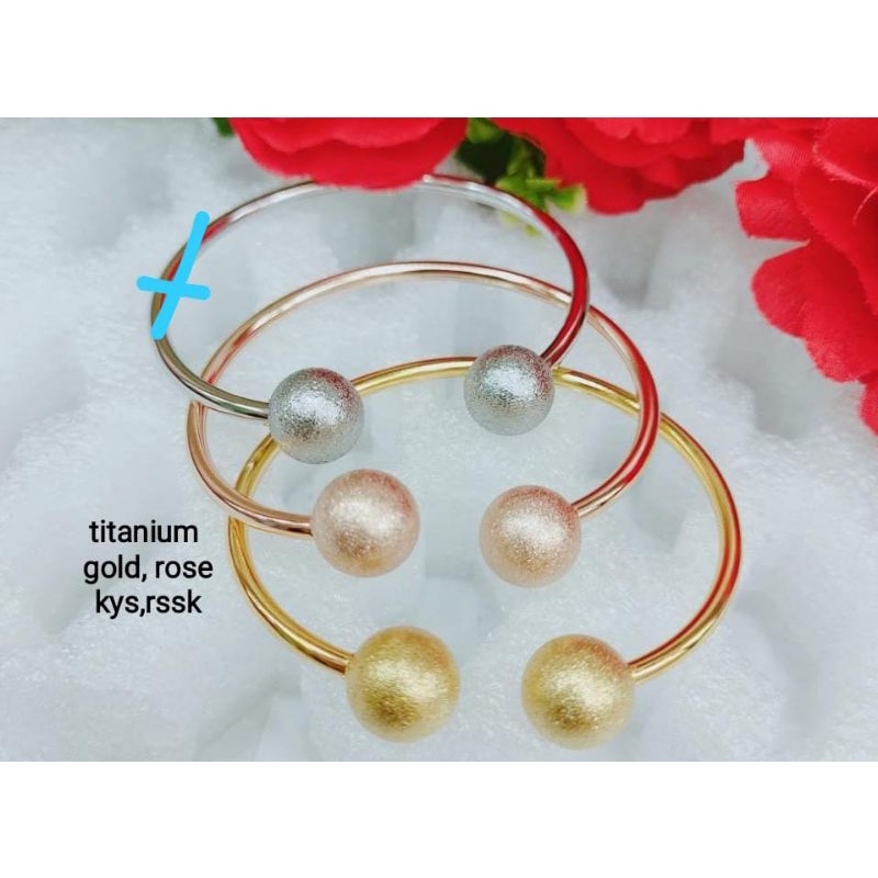 Gelang Boba titanium,tidak luntur,aman dipake mandi ,aman untuk yg alergi xuping