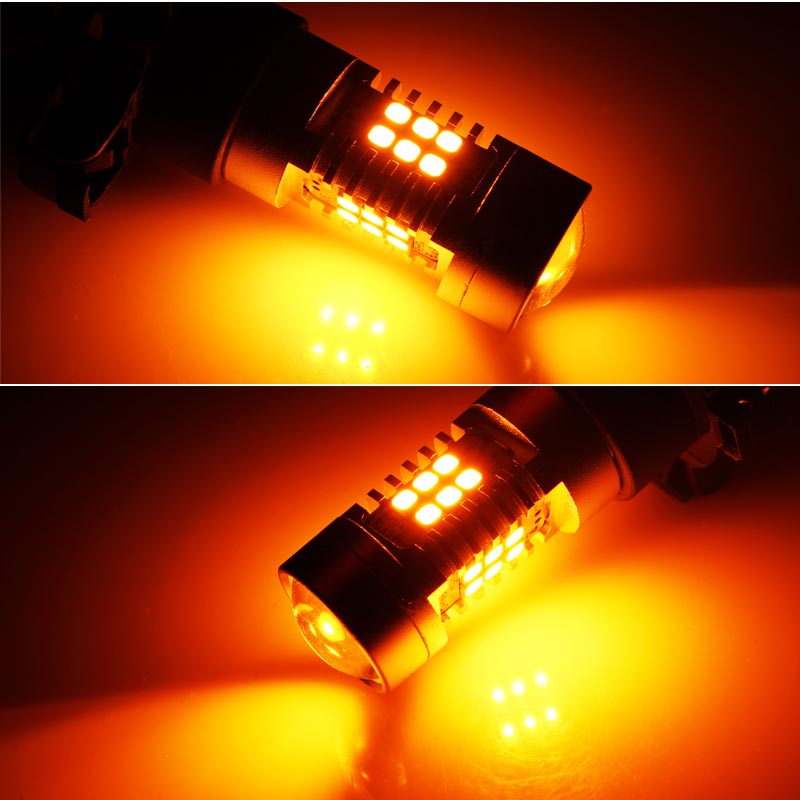 2pcs Lampu LED Amber Error Free PY24W Untuk BMW E90 / E92 3 Series F10 / F07 5 Series / E83 / F25 X370 / E470 / X5 71