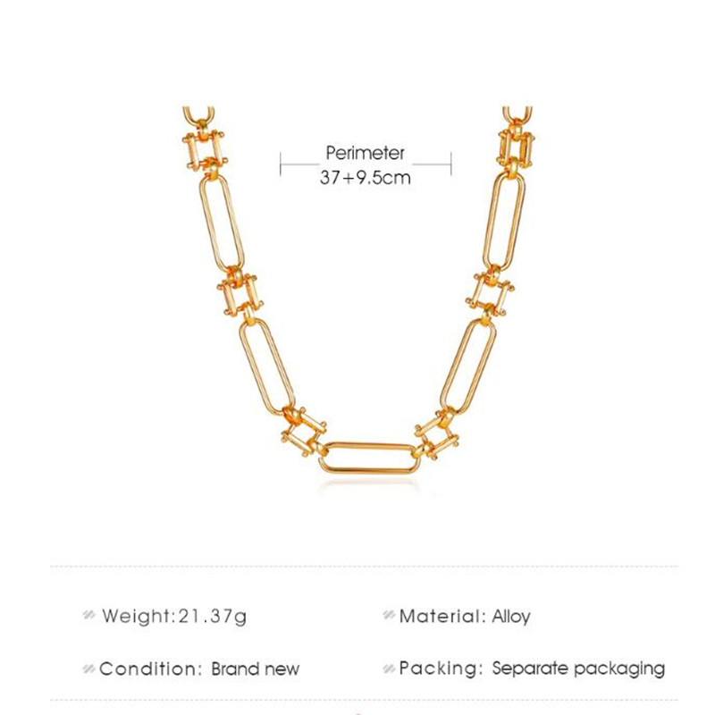 【MHANG】Kalung Pendek Rantai Tebal Sederhana Dalam Rantai Klavikula Wanita Ceruk Mewah Ringan Aksesoris Jahitan Mode Retro