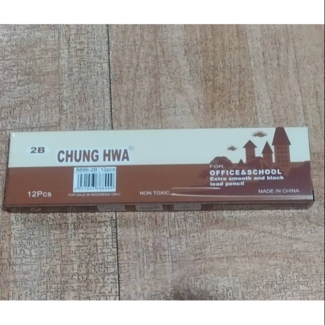 

Pensil 2B warna warni merk Chung Hwa