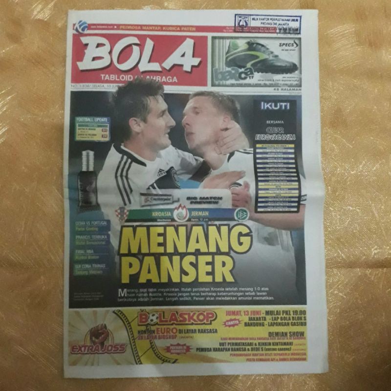 Majalah TABLOID BOLA 10 Juni 2008