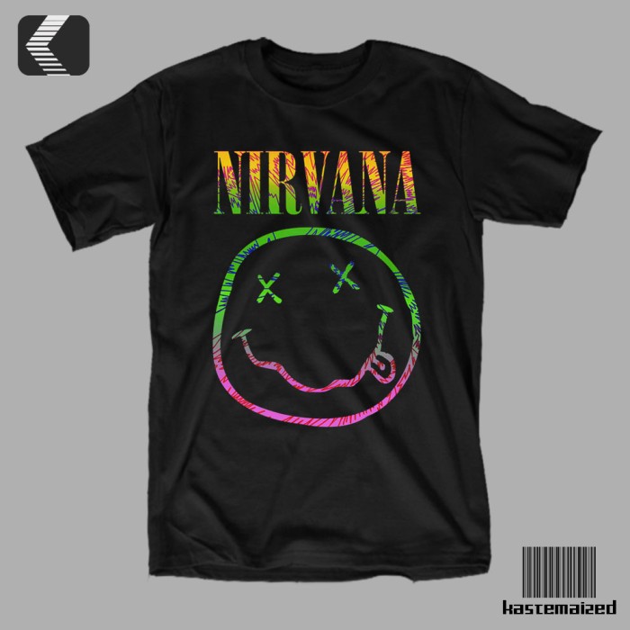 Kaos Band NIRVANA - COLORFUL SMILEY