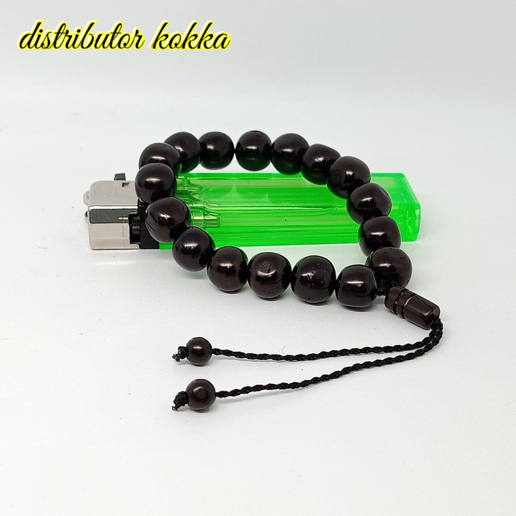 ( SUPER MURAH ) Gelang Kokka kaukah bulat 10 mm hitam