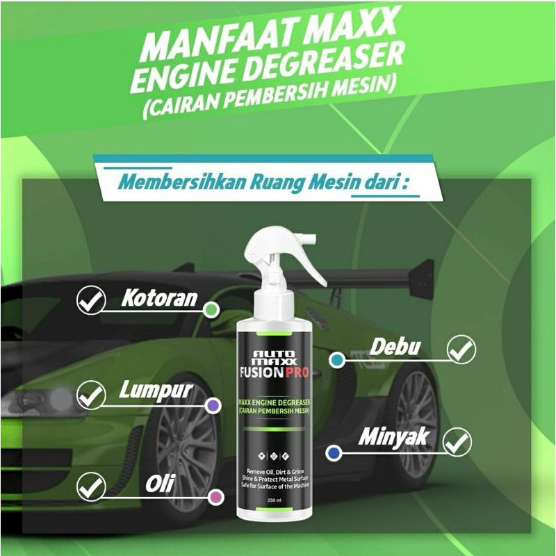 AUTO MAXX FUSHION PRO MAXX ENGINE DEGREASER CAIRAN PEMBERSIH MESIN MOBIL POLES MOBIL CAR POLISH