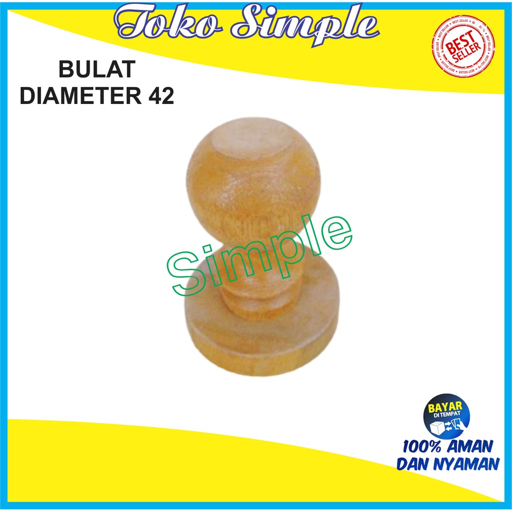 GAGANG STEMPEL KAYU BULAT DIAMETER 42 / GAGANG KAYU MURAH