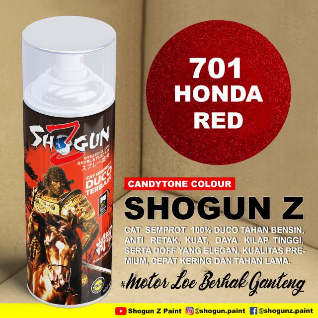 Shogun z Warna Candy Honda Red