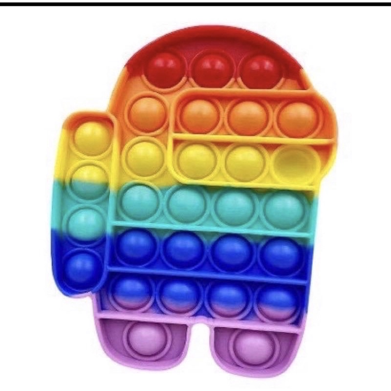 [Grosir] POP IT MURAH RAINBOW UNICORN/AMONG US fidget push Pop Its Fidget Toy Push-Among us