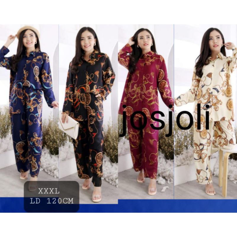 Stelan Julia/Anza/Reva Stelan terbaru Rayon/Stelan xxl LD 115cm/Stelan kekinian/Josjoli_piyama