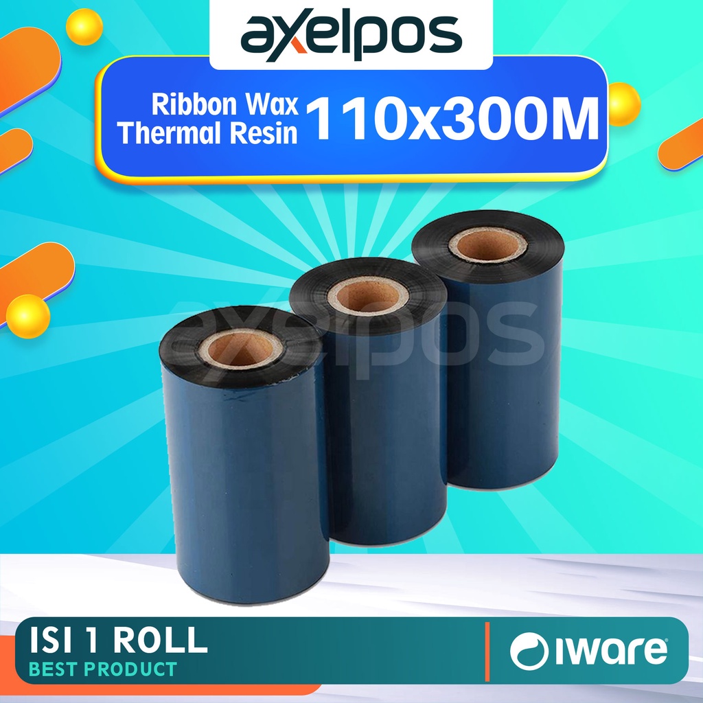 RIBBON THERMAL WAX RESIN 110x300M FACE OUT