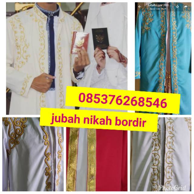 Jubah luar nikah habaib india pengantin.bordir