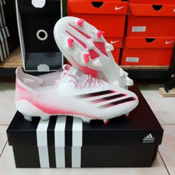 Sepatu Bola Adidas X19 .1 Ghosted White Pink FG Replika Impor