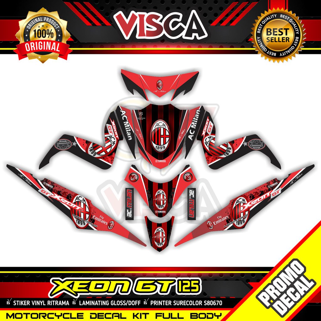 Decal Xeon GT 125 Full Body Stiker Xeon GT 125 Full Body Striping Xeon GT 125 Full Body Decal Hologr