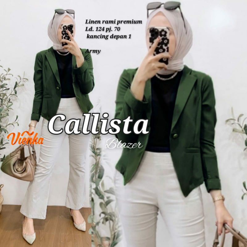 Callista blazer outer katun linen ld 125 jumbo xxxl