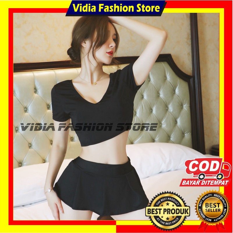 Setelan Kaos Sexi Sleepwear Lingerie Lingeri Baju Tidur Seksi Sexy Hot Wanita Cewek Kekinian Import 