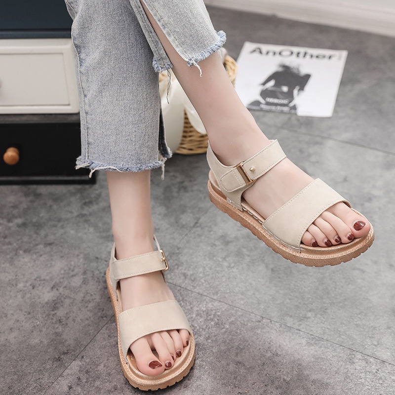 TBIG [COD] Sandal Tali Wanita SANDALPU Import Korea Bahan PU Style Santai Wanita Remaja