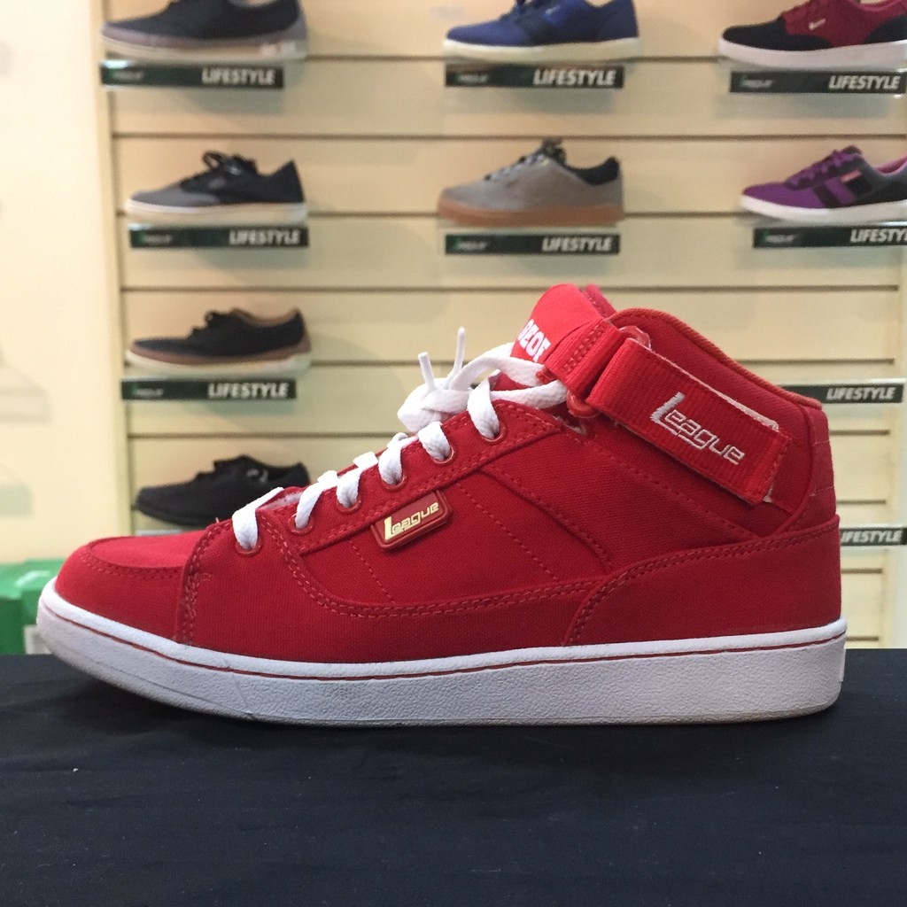 Sepatu Lifestyle Sneaker merk League - Geof 661 CVS M Red