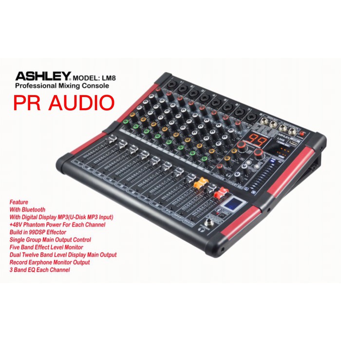 Mixer Profesional 8 Channel ASHLEY LM8   LM 8 Original