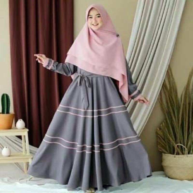 1 SET GAMIS + HIJAB GAMIS ELIZA