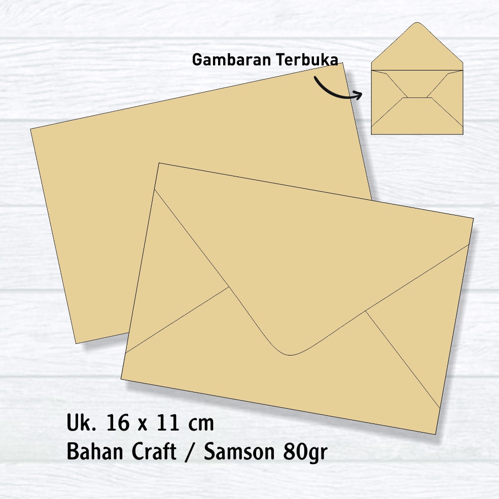 

Amplop Craft Vintage Coklat Premium Samson 80 Gr Murah (1 pack isi 10 )