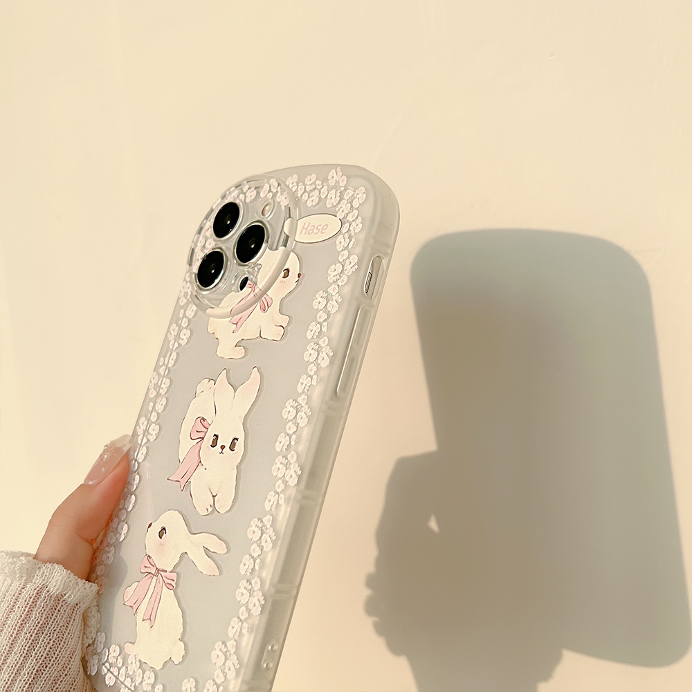 Soft Case Silikon Transparan Motif Kartun Kelinci Untuk Iphone 13 7 + 8 Plus SE 2020 XS XR 11 12 PRO MAX