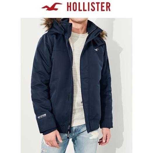 Hollister Men All Weather Sherpa Hoodie Jacket Mawarangguna