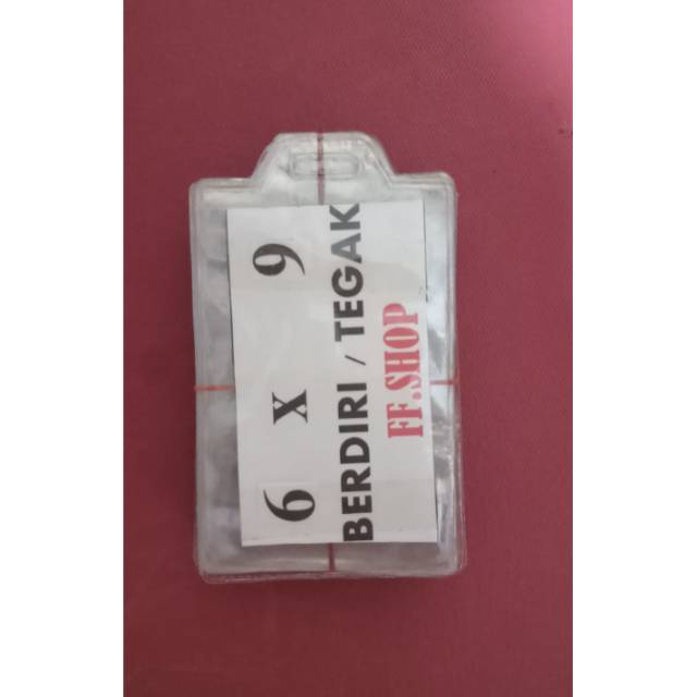 

plastik mika/ID CARD/Name tag/Tanda pengenal UK 6 x 9 TEGAK
