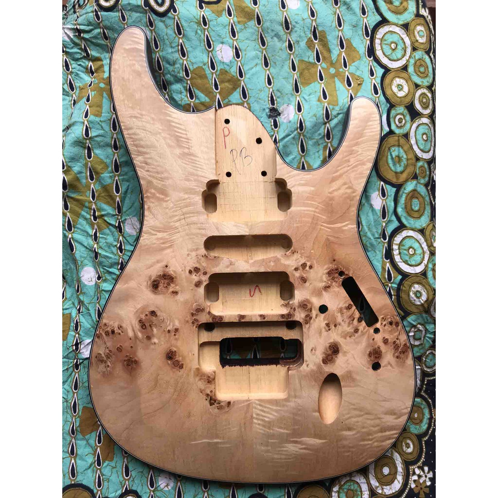 Original Body Ibanez S770PB Poplar Burl Natural Flat S Series Standard Guitar