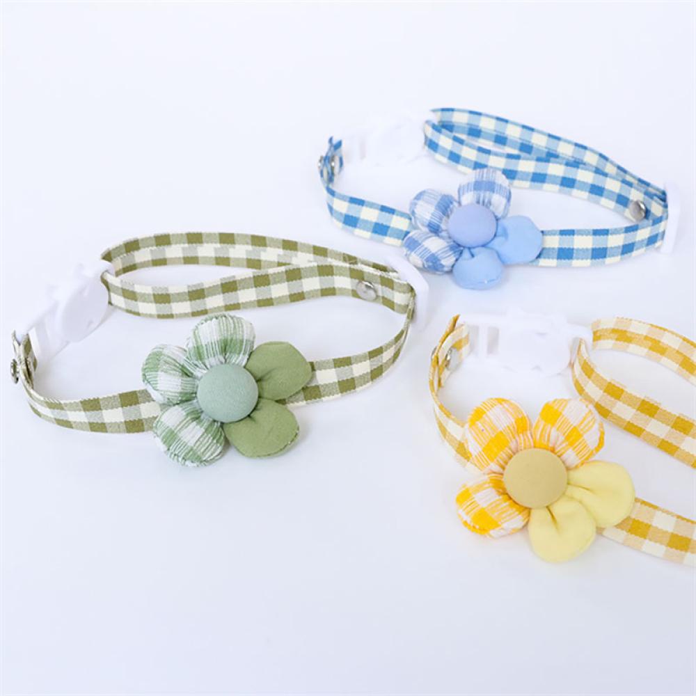Timekey Kalung Collar Adjustable Motif Bunga Untuk Anjingkucing Peliharaan M8Q5