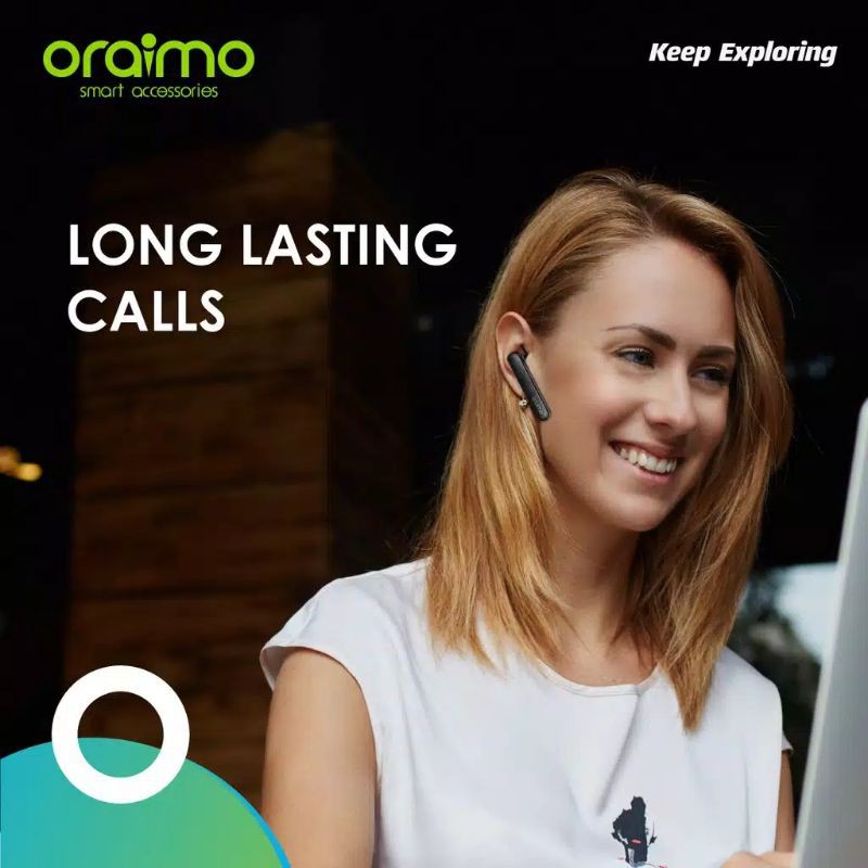 Oraimo knight 2 talking headset bluetooth earphone wireless handsfree nirkabel IOS/Android OEB-E32S