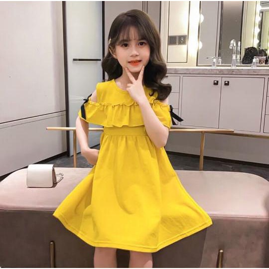 QFS - DRESS KIDS SABRINA YELLOW / 585 / KATUN / TERBARU