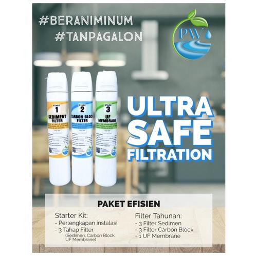 Air Minum Bersih Tanpa Galon Ultra Safe Filtration (Paket Tahunan)