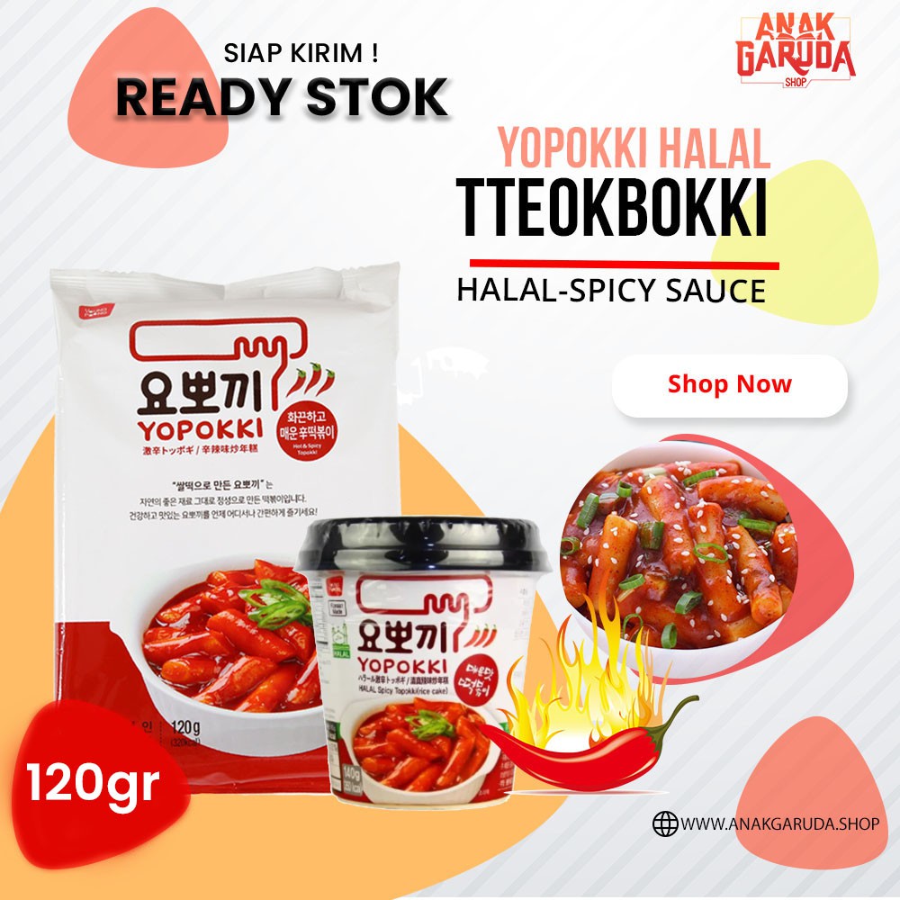 

(BAG) Yopokki Rice Cake Korea HALAL - SPICY SAUCE / HOT & SPICY