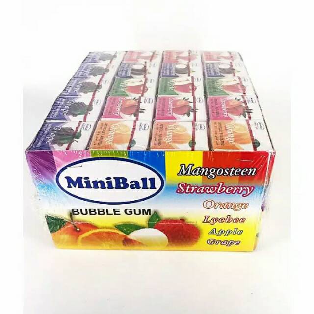 

Permen karet Mini Ball MiniBall Bubble Gum Box / Dus isi 100pcs