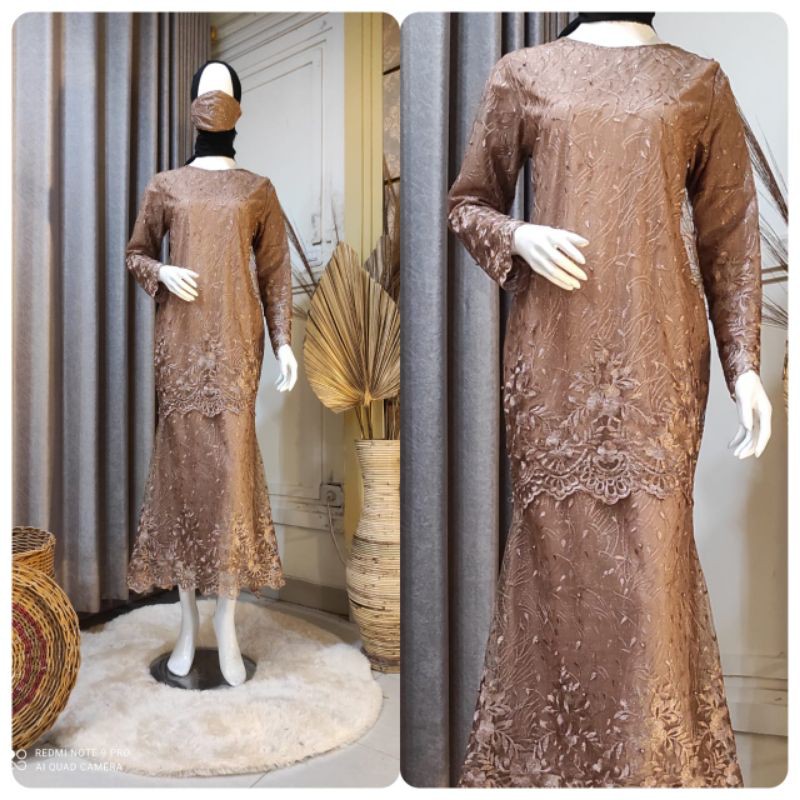 Gamis Kebaya Model Duyung Modern Elegan Mewah Kondangan Wisuda Pesta Dress Gaun Wanita
