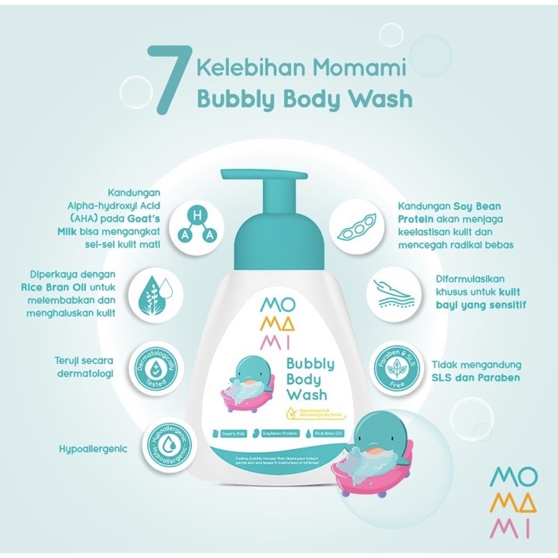 Momami Bubbly Body Wash 250ml-Momami Body Wash bayi