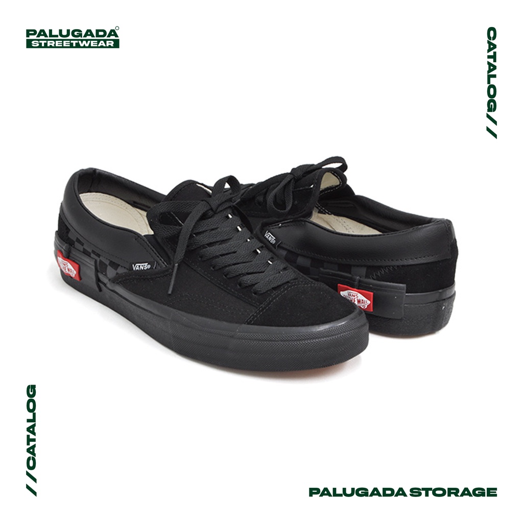 Vans Slip On Cut and paste checkerboard Full Black