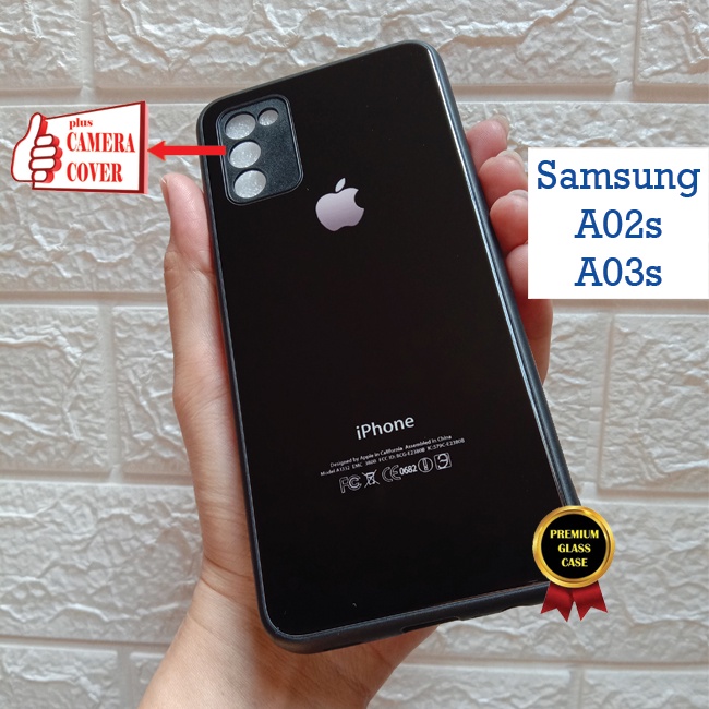 Samsung A03s - A02s #12G - Premium Glass Case + Camera Cover - Soft Rubber Bumper Grip - Custom Case